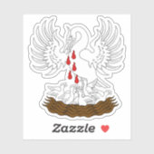 SCA Order of the Pelican Custom-Cut Vinyl Sticker (Blatt)