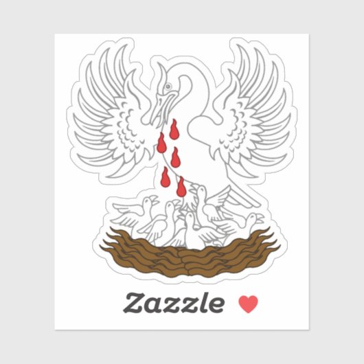 SCA Order of the Pelican Custom-Cut Vinyl Sticker (Blatt)