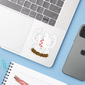 SCA Order of the Pelican Custom-Cut Vinyl Sticker (Laptop mit iPhone)