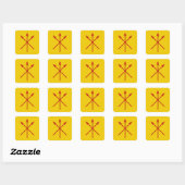 SCA Red Spears Populace Abzeichen Quadratischer Aufkleber (Blatt)