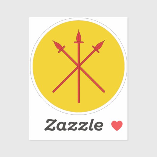 SCA Red Spears Vinyl Sticker (Blatt)