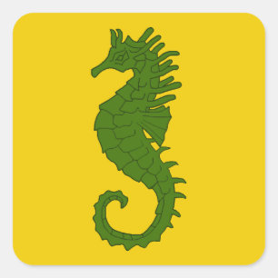 SCA Sea März Populace Abzeichen Quadratischer Aufkleber