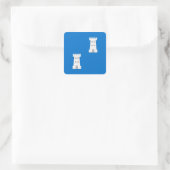 SCA Towers Populace Abzeichen Quadratischer Aufkleber (Tasche)