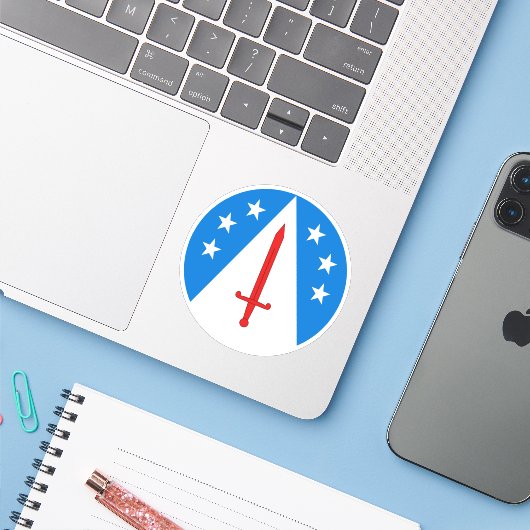 SCA White Mountain Vinyl Sticker (Laptop mit iPhone)