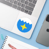 SCA White Waters Vinyl Sticker (Laptop mit iPhone)