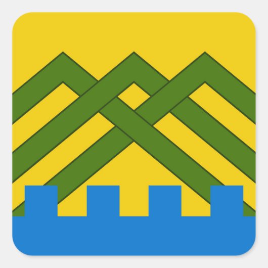 SCA Wyldewode Populace Abzeichen Quadratischer Aufkleber (Vorderseite)
