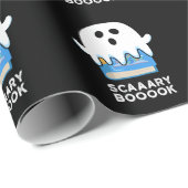 Scaaary Booook Funny Ghost Book Pub Dark BG Geschenkpapier (Rolleneckpunkt)