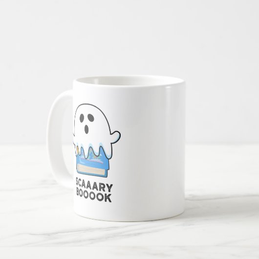 Scaaary Booook Funny Ghost Book Pub Kaffeetasse (Vorderseite Links)
