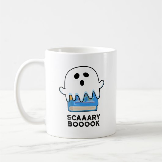 Scaaary Booook Funny Ghost Book Pub Kaffeetasse (Links)