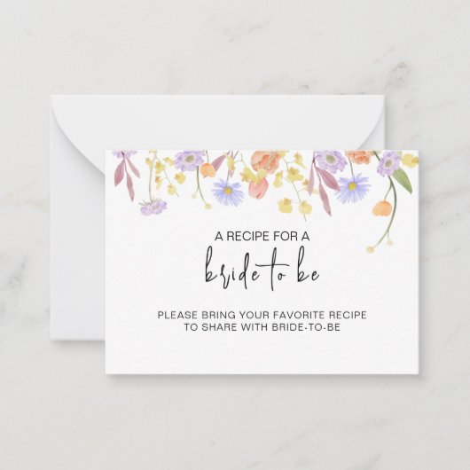 Scabiosa Wildblume Brautparty Anfrage Mitteilungskarte (Vorderseite)