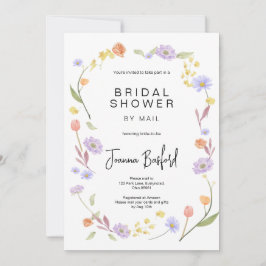 Scabiosa Wildblume Brautparty per Post Einladung