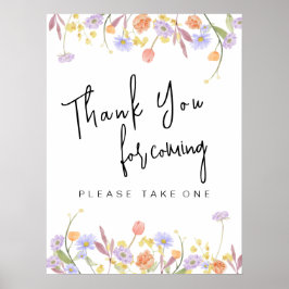 Scabiosa Wildblume Brautparty Vielen Dank Poster