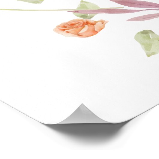 Scabiosa Wildblume Brautparty Willkommen Poster (Ecke)