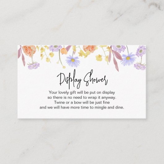 Scabiosa Wildblume Delicate Modern Display Dusche Begleitkarte (Vorderseite)