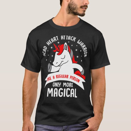 SCAD Heart Attack Survivor Magical Warrior Awarene T-Shirt (Vorderseite)