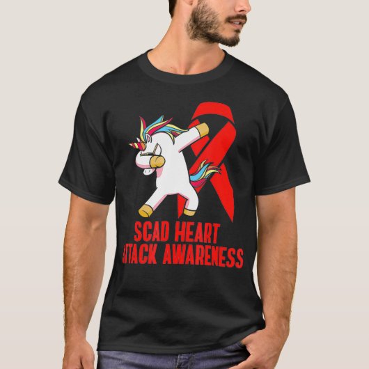 SCAD Heart Attack Survivor Practicing Warrior Awar T-Shirt (Vorderseite)