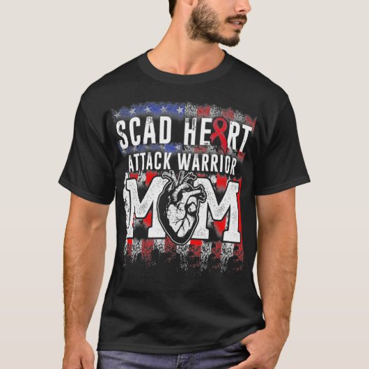 SCAD Herzinfarkt Überlebender Kraft Krieger Awaren T-Shirt (Vorderseite)