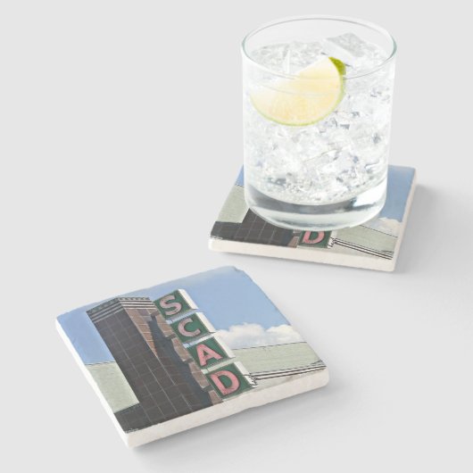 SCAD Savannah Marble Stone Untersetzer. Steinuntersetzer (Seitenansicht)