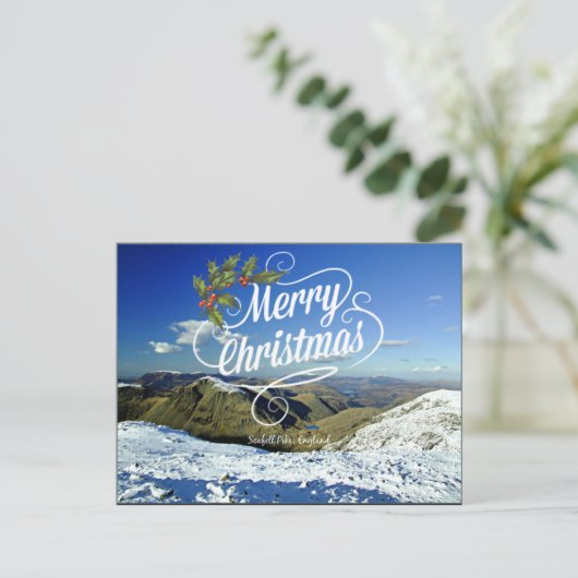 Scafell Pike, England - Weihnachtsgrüße Postkarte (Stehend Vorderseite)