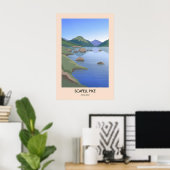 Scafell Pike modernes Reiseposter Poster (Heimbüro)