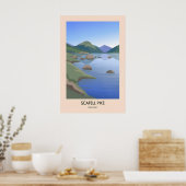 Scafell Pike modernes Reiseposter Poster (Küche)