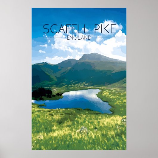 Scafell Pike Reiseplakat Poster (Vorne)