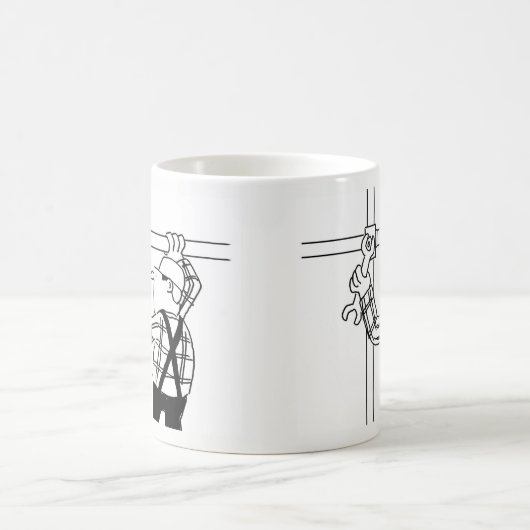 Scaffolder Cartoon Kaffeemaschine Tasse (Mittel)