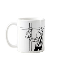Scaffolder Cartoon Kaffeemaschine Tasse