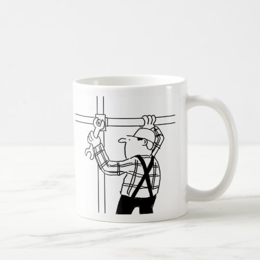 Scaffolder Cartoon Kaffeemaschine Tasse (Rechts)