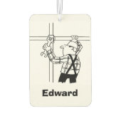 Scaffolder Cartoon Personalisiert Autolufterfrischer (Rückseite)