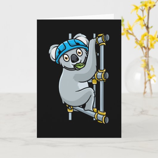 Scaffolder Koala Scaffolding Karte (Gelbe Blume)