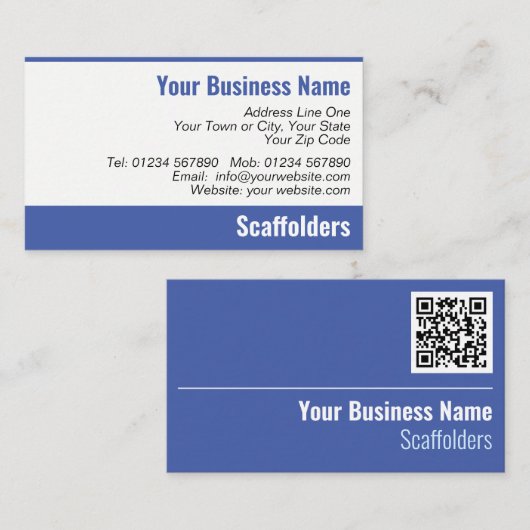 Scaffolder QR Code Business Card Visitenkarte (Vorne/Hinten)
