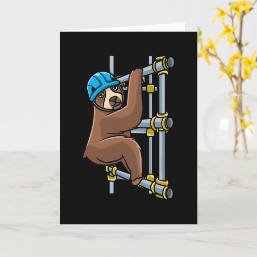 Scaffolder Sloth Scaffolding Karte (Gelbe Blume)