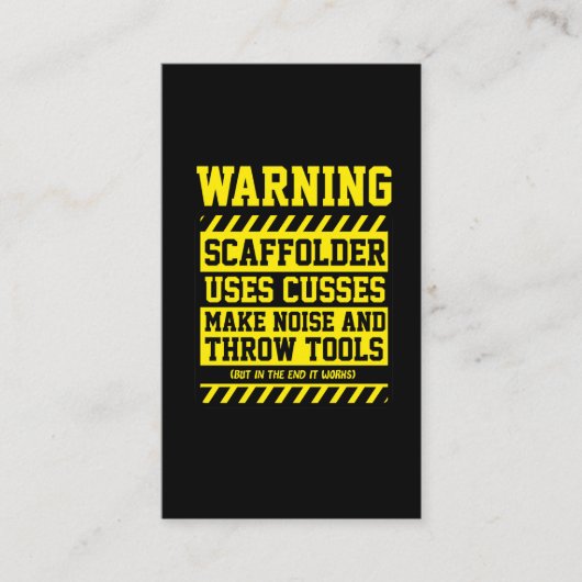 Scaffolder Tools Scaffolding Builder Crafter Visitenkarte (Vorderseite)