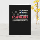 Scaffolder USA Flag Gerüstbauer Karte (Gelbe Blume)