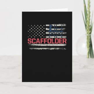 Scaffolder USA Flag Gerüstbauer Karte