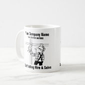 Scaffolding Hire & Sales Cartoon Kaffeetasse (Vorderseite Links)