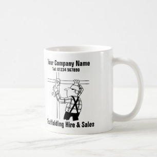 Scaffolding Hire & Sales Cartoon Kaffeetasse