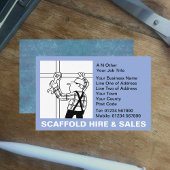 Scaffolding Hire & Sales Cartoon Visitenkarte