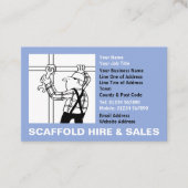 Scaffolding Hire & Sales Cartoon Visitenkarte (Vorderseite)