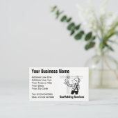Scaffolding Services Cartoon Business Card Visitenkarte (Stehend Vorderseite)