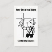 Scaffolding Services Cartoon Business Card Visitenkarte (Rückseite)