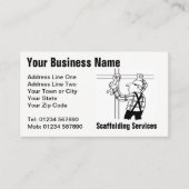 Scaffolding Services Cartoon Business Card Visitenkarte (Vorderseite)
