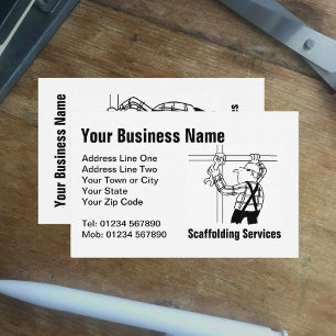 Scaffolding Services Cartoon Business Card Visitenkarte
