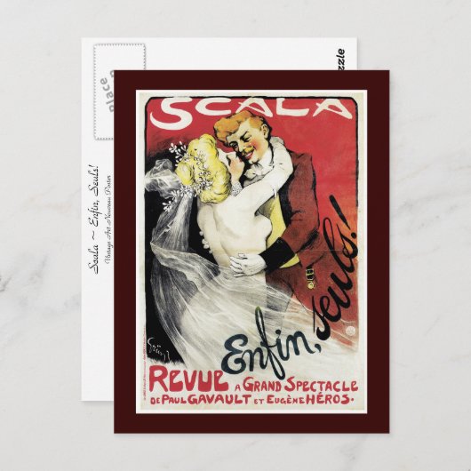 Scala ~ Enfin, Seuls! Postkarte (Vorne/Hinten)