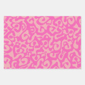 Scala Media Abstrakt Pink Modernes Preppy-Muster Geschenkpapier Set (Vorderseite)