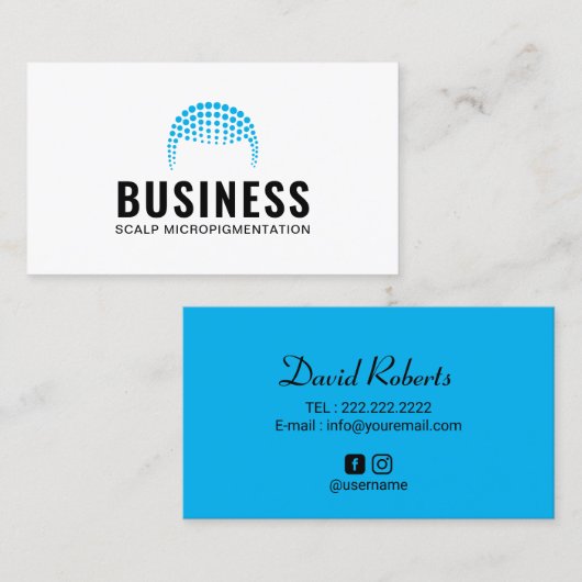 Scala Micropigmentation Beruflich Hair Tattoo Visitenkarte (Vorne/Hinten)