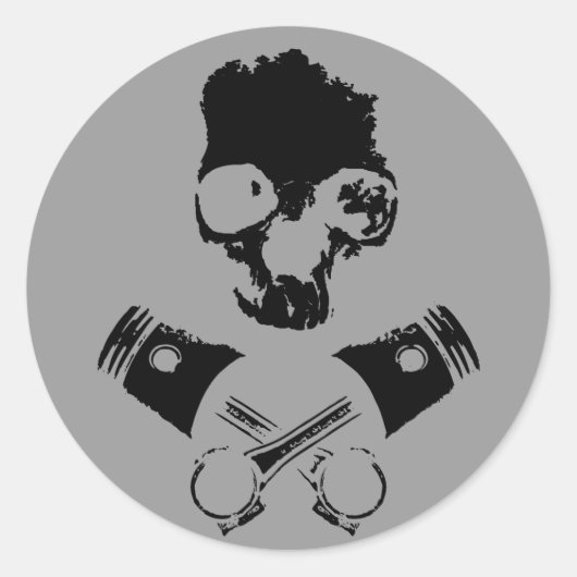 Scalawag & Crossed Pistons Runder Aufkleber (Vorderseite)