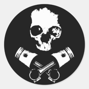 Scalawag & Crossed Pistons Runder Aufkleber