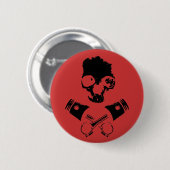 Scalawag u. gekreuzte Kolben Button (Vorne & Hinten)